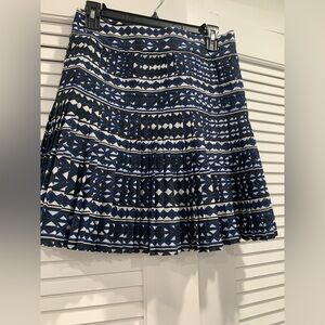 EUC‎ JCrew pleaded mini skirt y2k geometric novelty print size 0